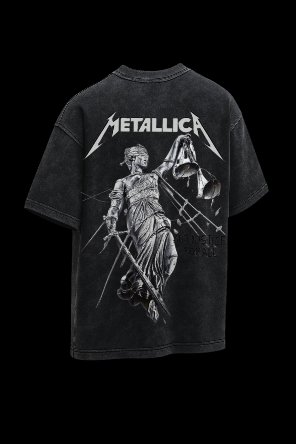 METALLICA ACID WASH OVERSIZE TEE