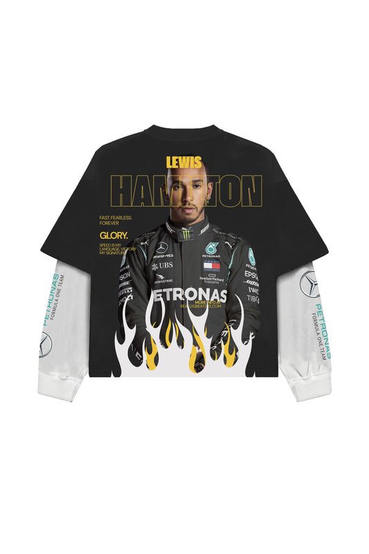 Lewis Hamilton B&W LS Oversized Tee