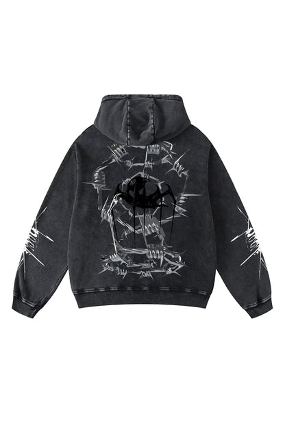 Crimson Sins Vintage Oversized Hoodie