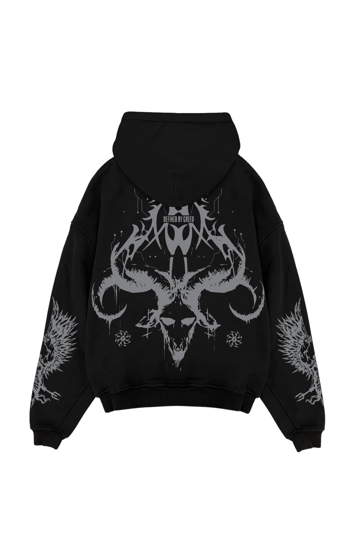 Midnight Requiem Vintage Oversized Hoodie