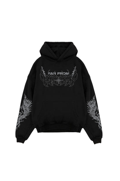 Midnight Requiem Vintage Oversized Hoodie
